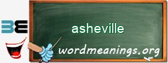 WordMeaning blackboard for asheville